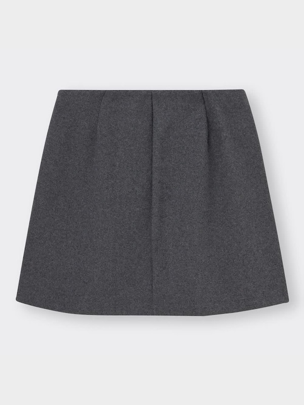 ローウエスト起毛スリットミニスカート