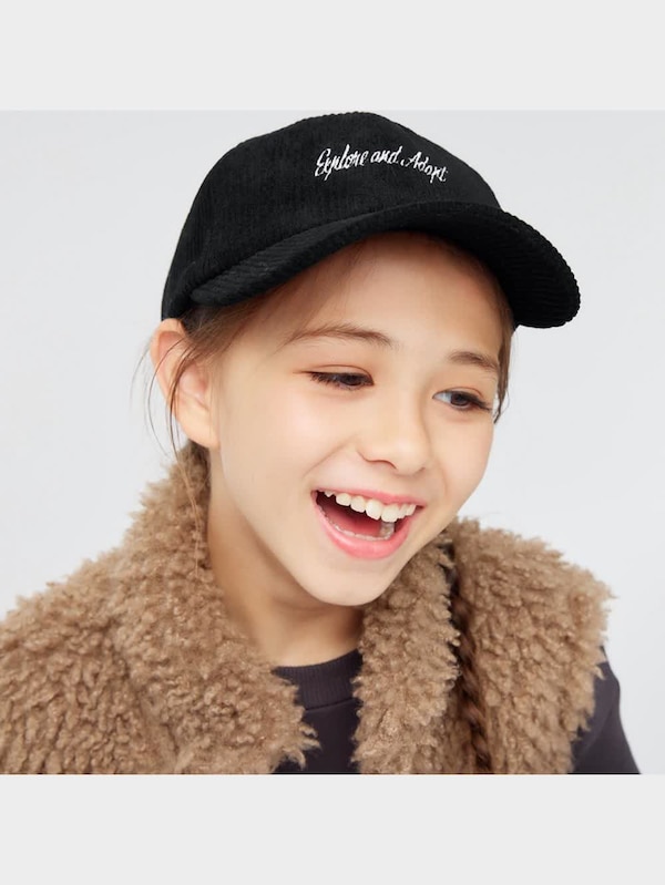 KIDS(男女兼用)コーデュロイキャップ+E