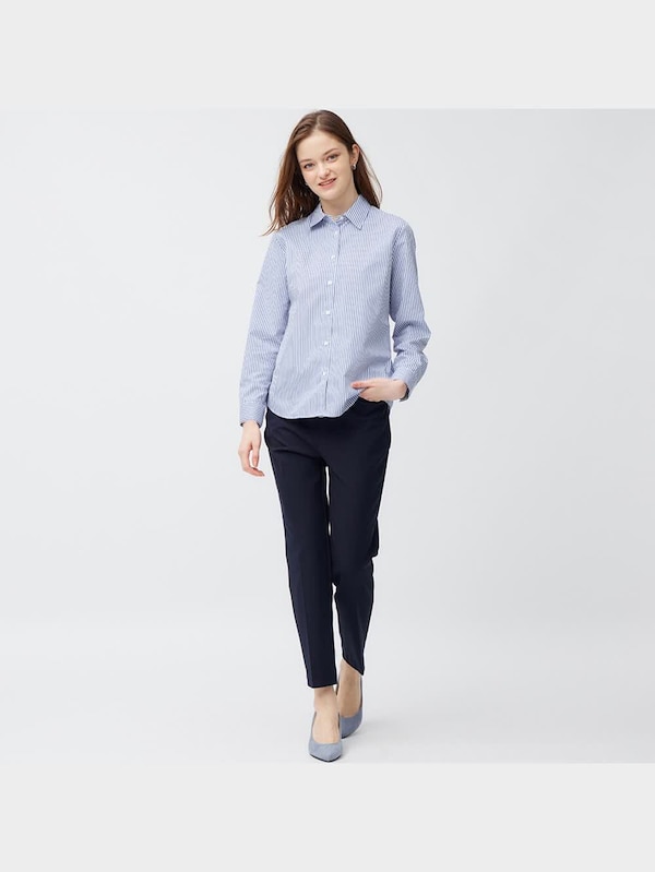 イージーケアシャツ(長袖)(ストライプ)Z+E