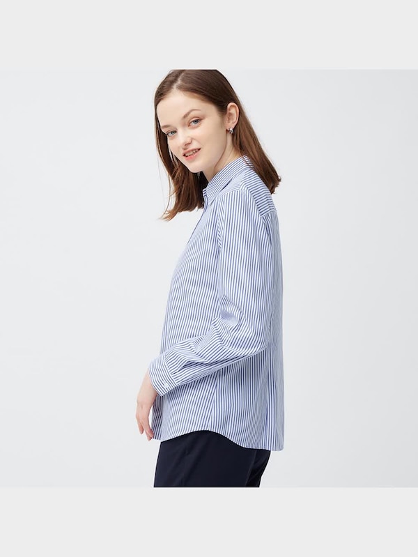 イージーケアシャツ(長袖)(ストライプ)Z+E