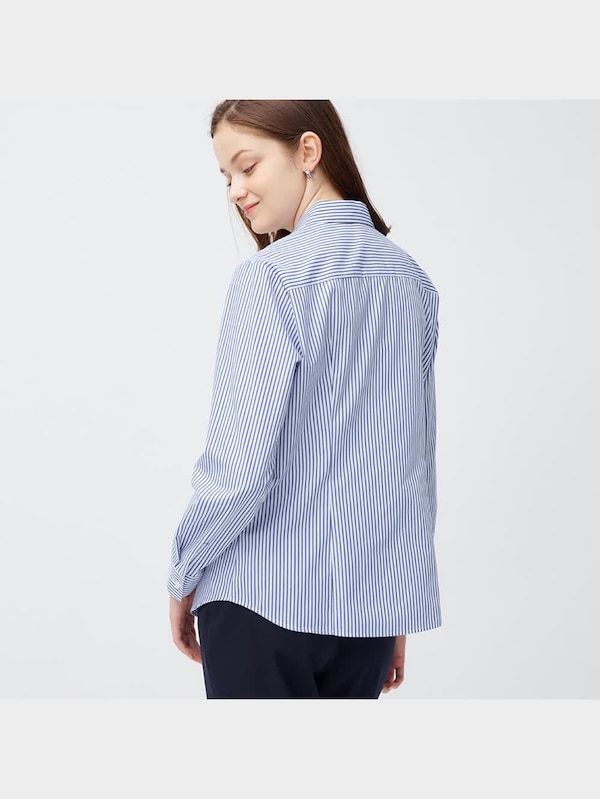 イージーケアシャツ(長袖)(ストライプ)Z+E