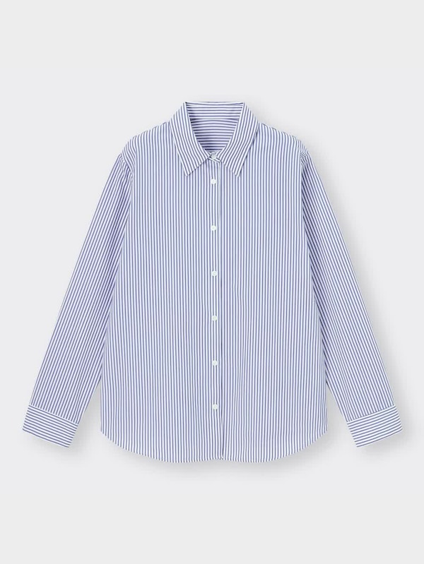 イージーケアシャツ(長袖)(ストライプ)Z+E