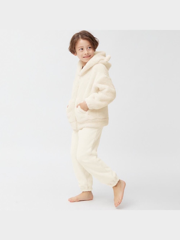 KIDSマシュマロフィールパーカセット(シープ)(長袖&ロングパンツ)