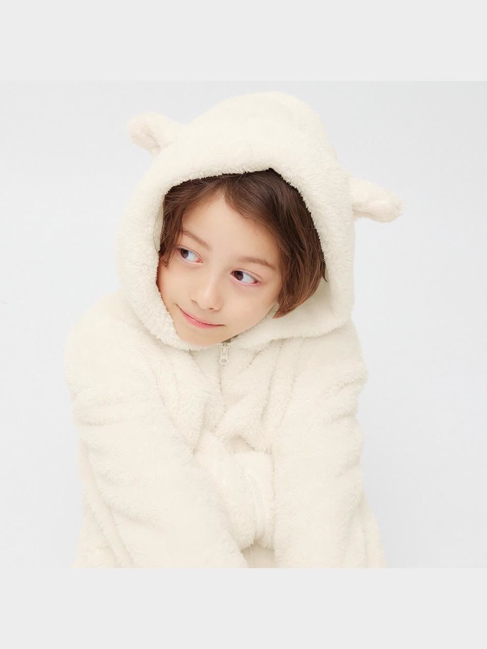 GU公式 | KIDSマシュマロフィールパーカセット(シープ)(長袖&ロング