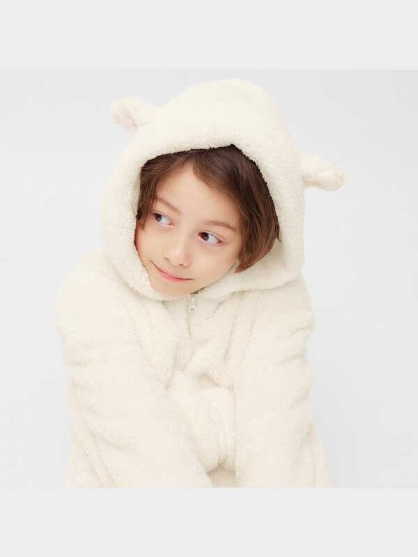 KIDSマシュマロフィールパーカセット(シープ)(長袖&ロングパンツ)