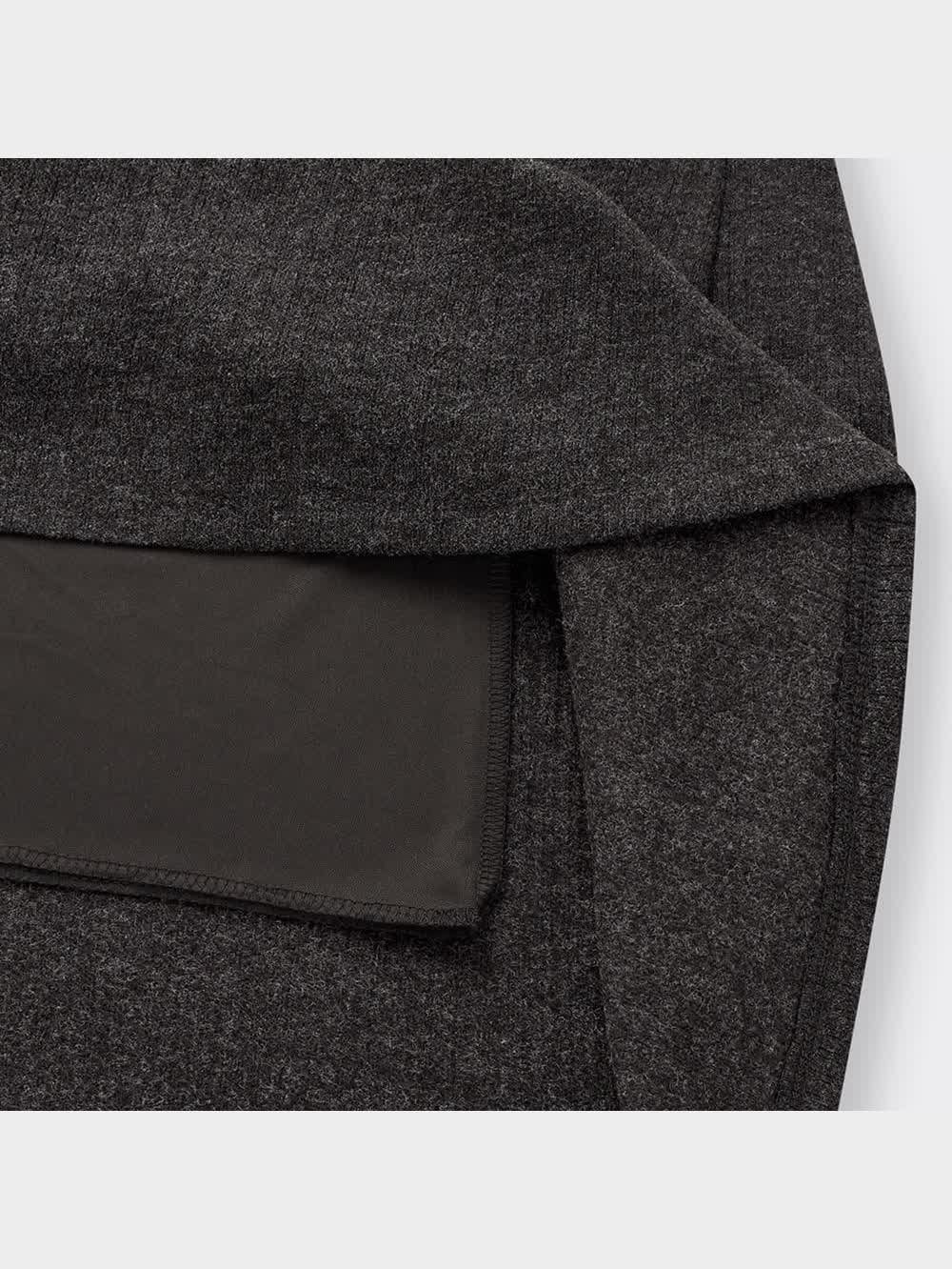 メイカー不詳 GU公式 | ブラッシュドリブフレアミディスカート+EC(丈短め74.0