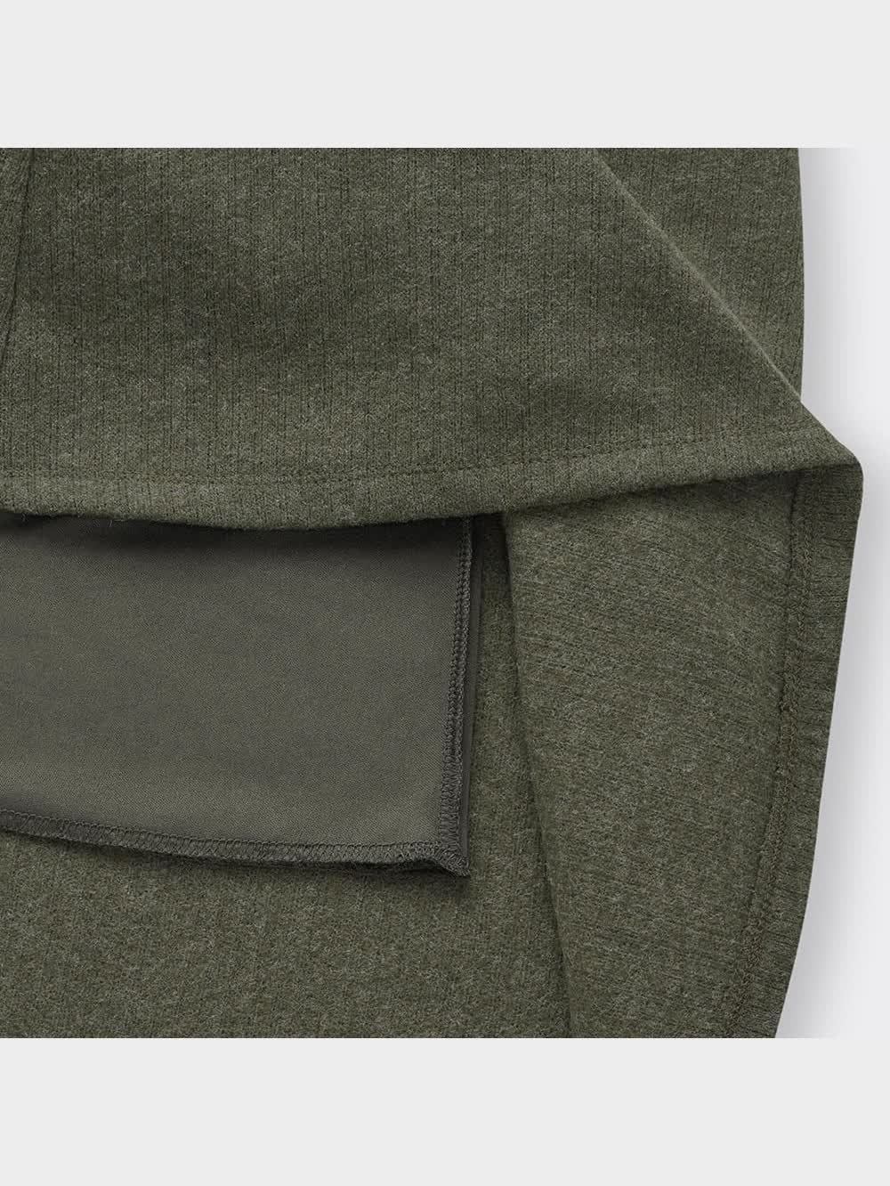 メイカー不詳 GU公式 | ブラッシュドリブフレアミディスカート+EC(丈短め74.0