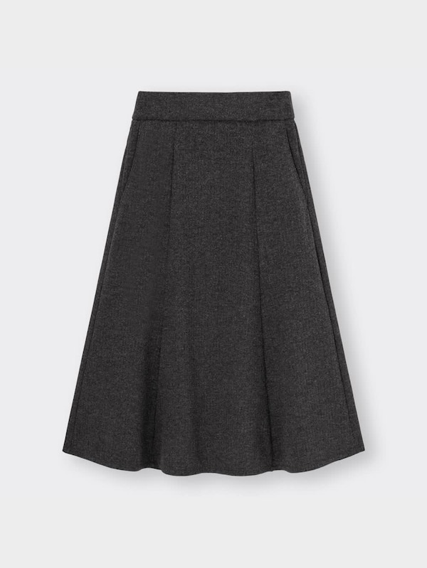 ブラッシュドリブフレアミディスカート+EC(丈短め74.0～78.0cm)