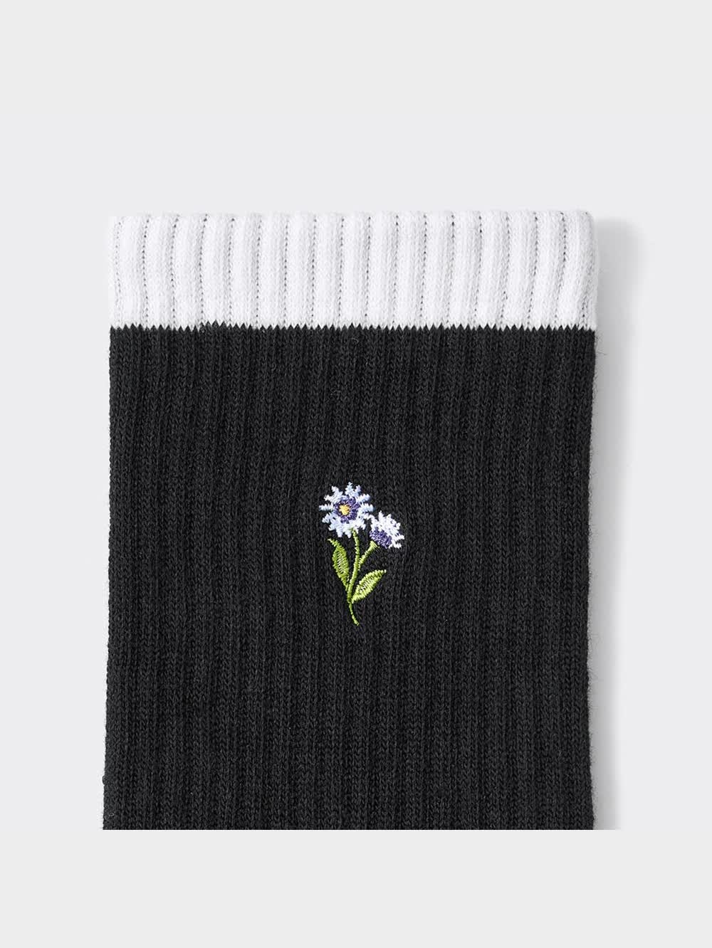 GU公式 | ハイアンクルソックス(フラワー)