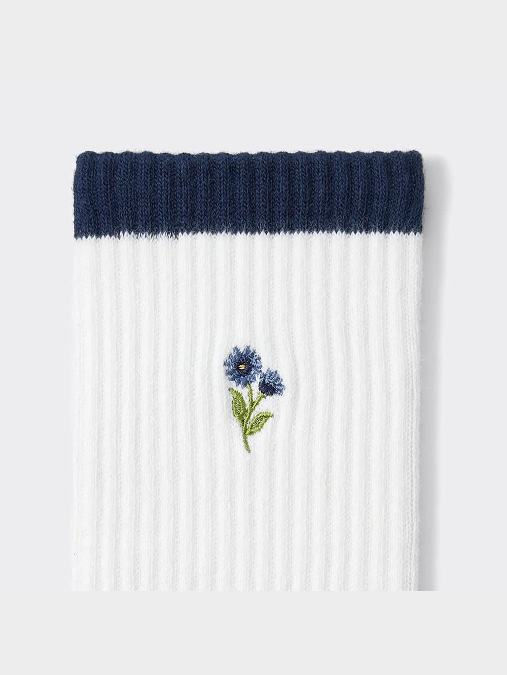 GU公式 | ハイアンクルソックス(フラワー)