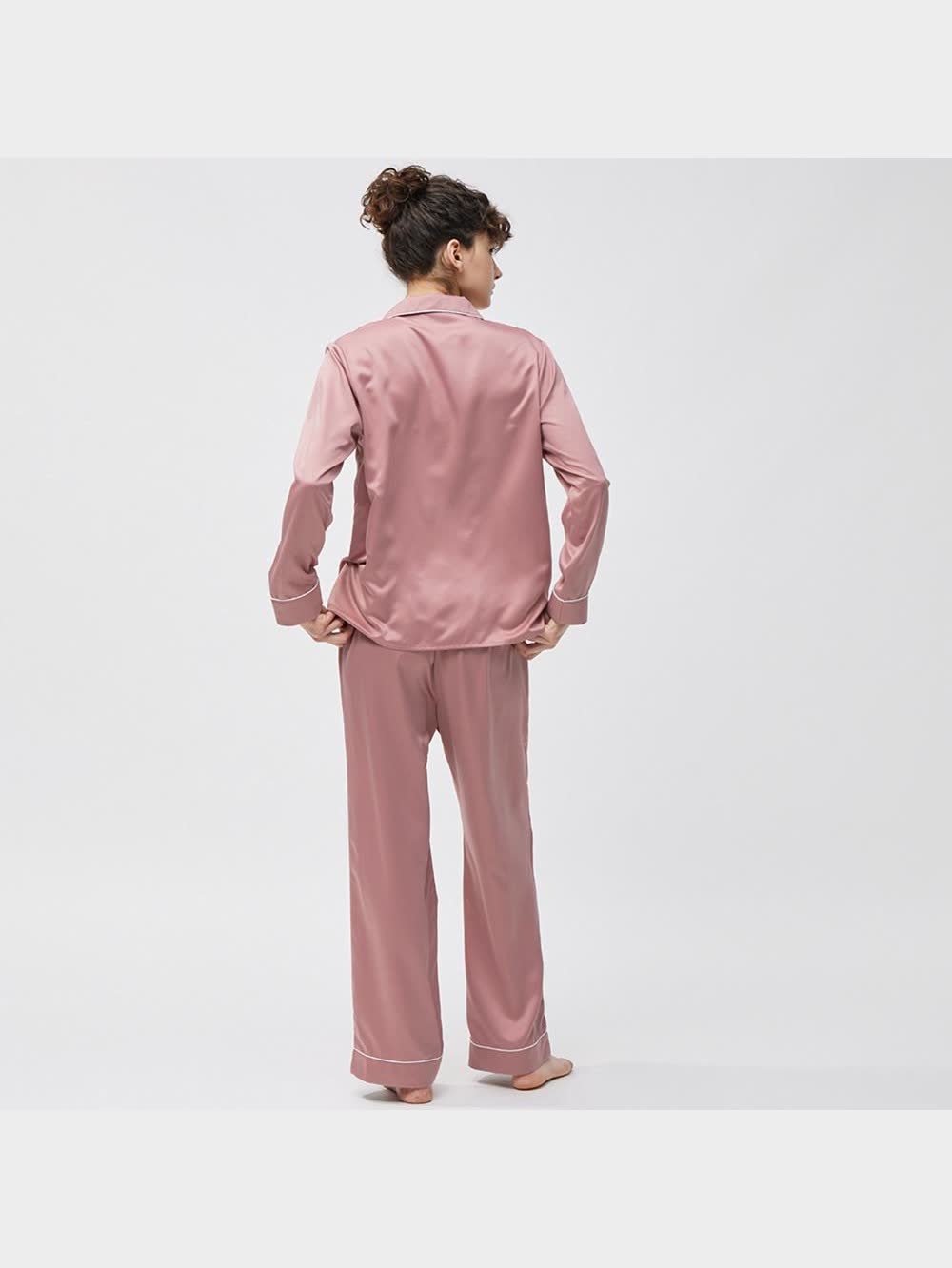 GU公式 | サテンパジャマ(長袖&ロングパンツ)