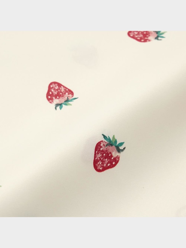 サテンパジャマ(長袖&ロングパンツ)( ストロベリー)