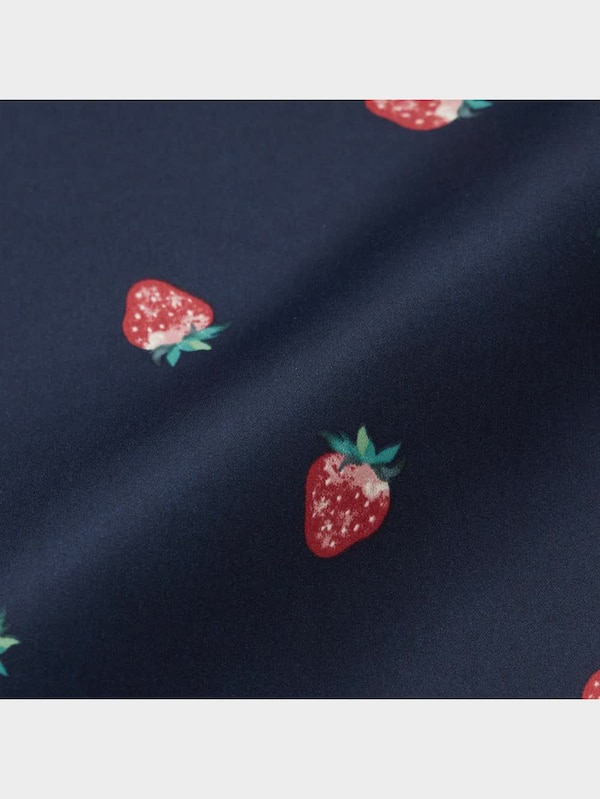 サテンパジャマ(長袖&ロングパンツ)(ストロベリー)