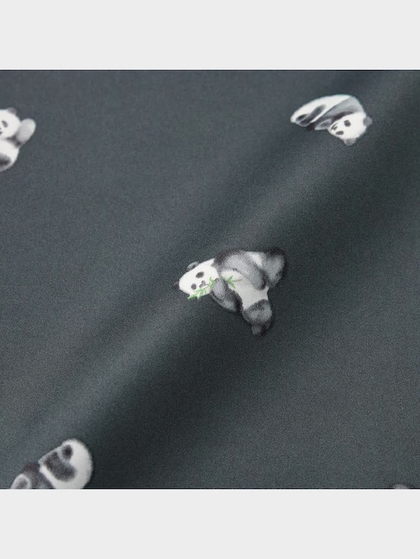 サテンパジャマ(長袖&ロングパンツ)(パンダ)