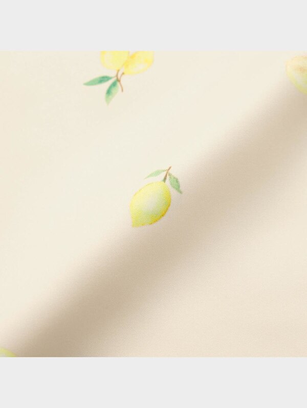 サテンパジャマ(半袖&ショートパンツ)(レモン)