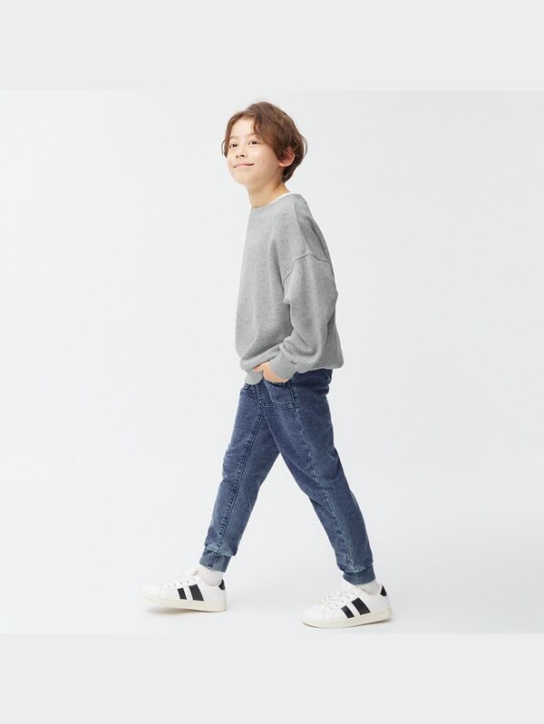 KIDS(男女兼用)インディゴカットソージョガーパンツ
