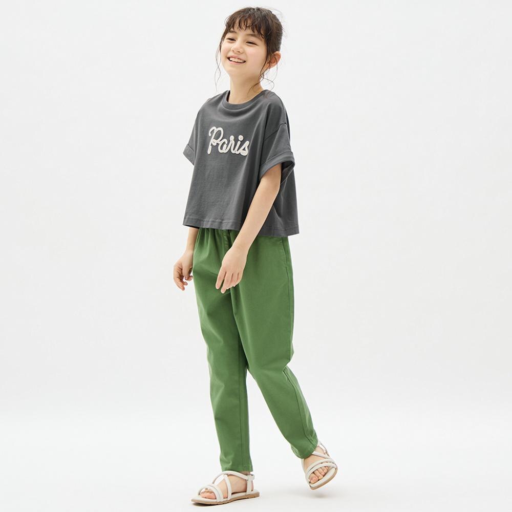 UNIQLOユニクロキッズ 長ズボン パンツ 白 ホワイト ゴム ストレッチ