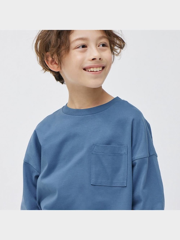 KIDS(男女兼用)コットンポケットT(長袖)