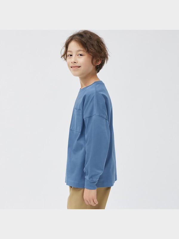KIDS(男女兼用)コットンポケットT(長袖)