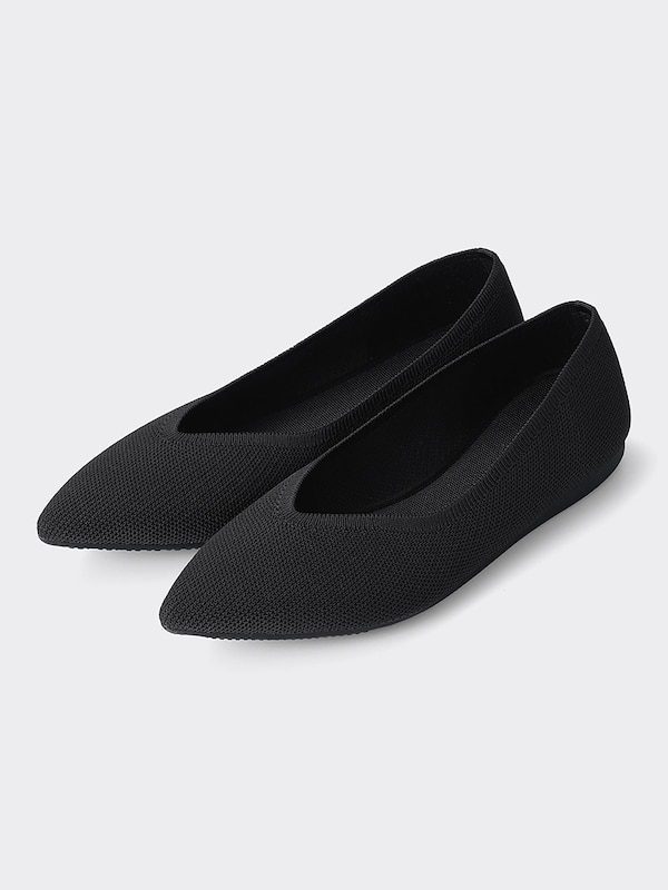 ウォッシャブルニットフラットシューズ