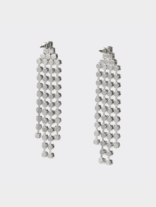 ビジューフリンジピアス