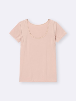 スタイルドライUネックT(半袖)(汗取り付き) 【レディース】 【インナー・下着】【GU公式/ジーユー】 【BEIGE】 スタイルドライUネックT(半袖)(汗取り付き) 【レディース】 【インナー・下着】【GU公式/ジーユー】 【BEIGE】
