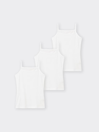 キャミソール3P 【レディース】 【インナー・下着】【GU公式/ジーユー】 【WHITE】 キャミソール3P 【レディース】 【インナー・下着】【GU公式/ジーユー】 【WHITE】