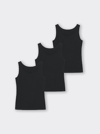 タンクトップ3P 【レディース】 【インナー・下着】【GU公式/ジーユー】 【BLACK】 タンクトップ3P 【レディース】 【インナー・下着】【GU公式/ジーユー】 【BLACK】