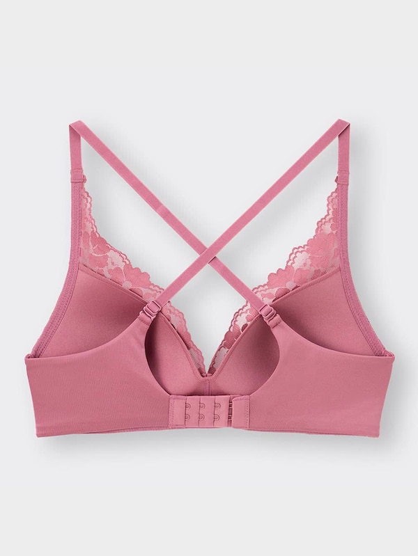 ソフトプランジブラ(ノンワイヤー)(レース)(セットアップ可能)