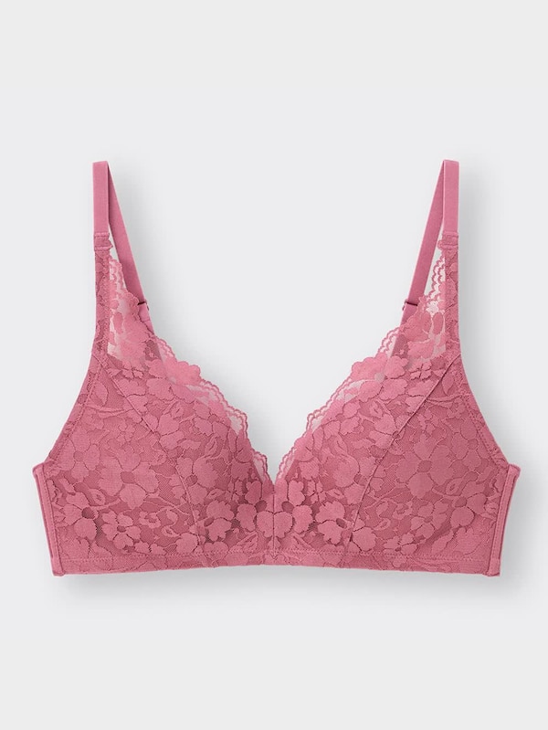 ソフトプランジブラ(ノンワイヤー)(レース)(セットアップ可能)