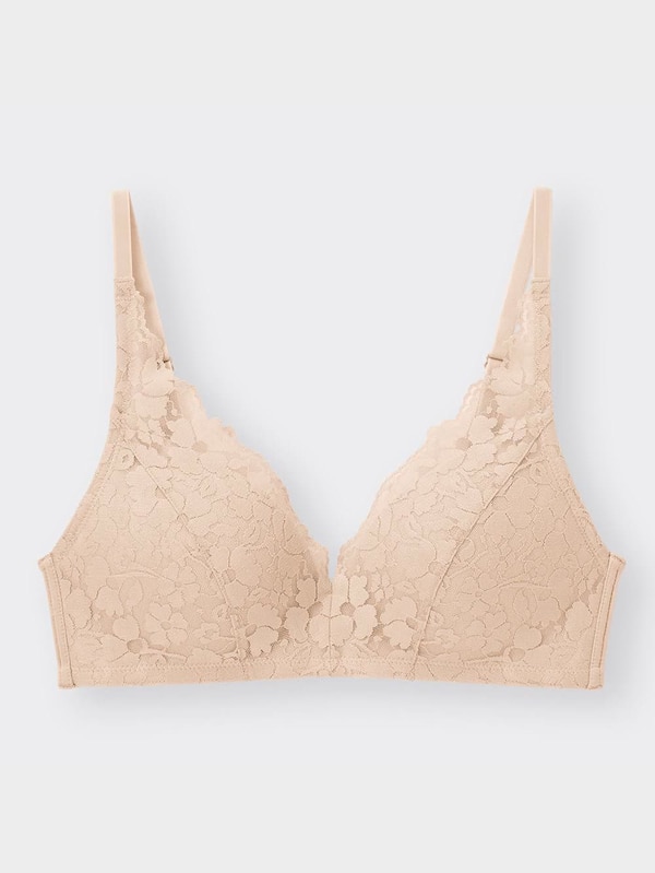 ソフトプランジブラ(ノンワイヤー)(レース)(セットアップ可能)