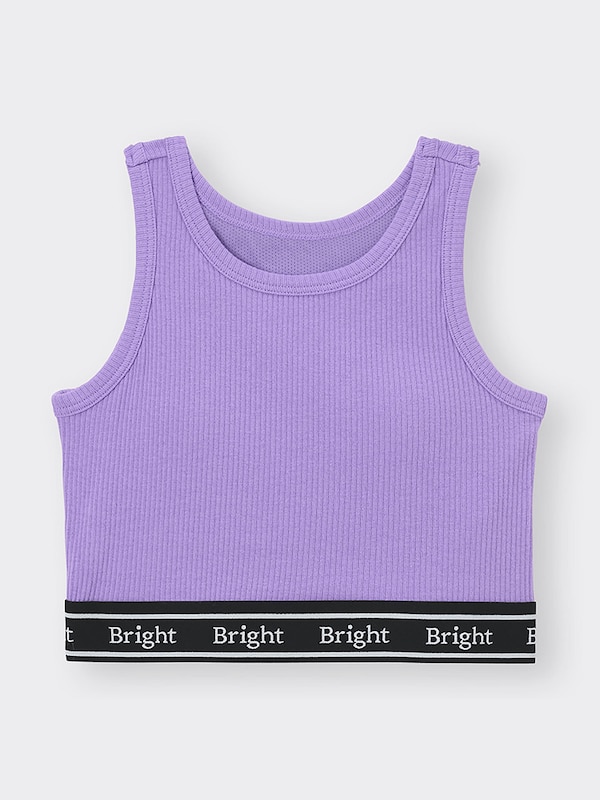 GIRLSブラフィールプチロゴテープクロップドタンクトップ