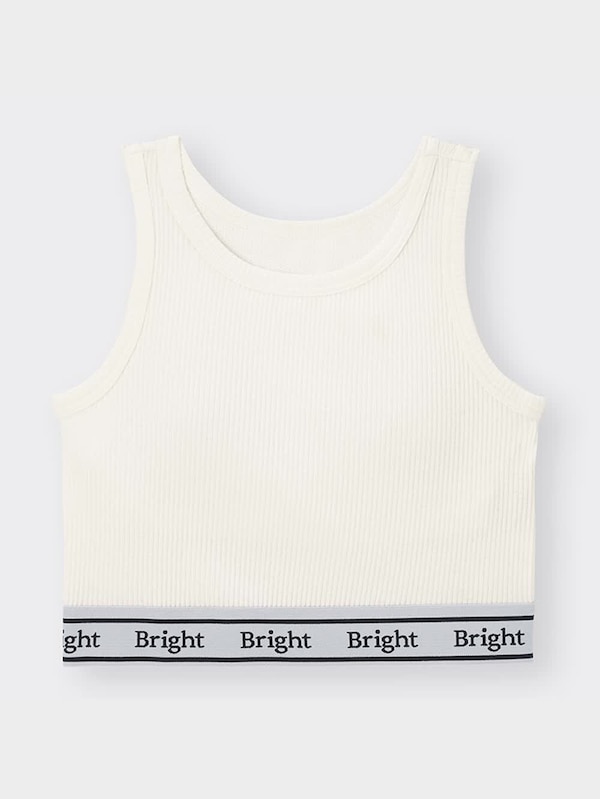 GIRLSブラフィールプチロゴテープクロップドタンクトップ