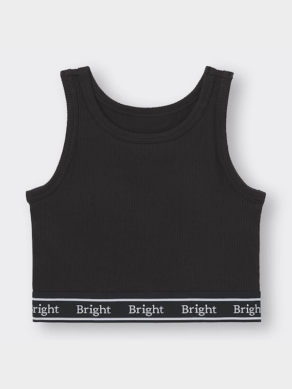 GIRLSブラフィールプチロゴテープクロップドタンクトップ