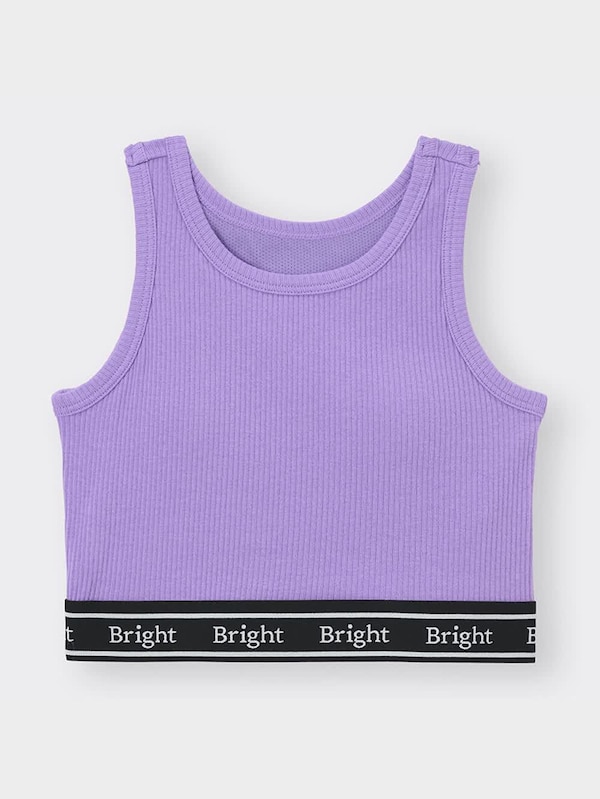 GIRLSブラフィールプチロ�ゴテープクロップドタンクトップ