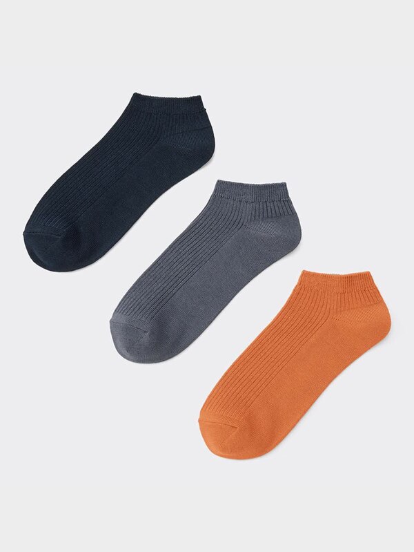 リブショートソックス3P(カラー)