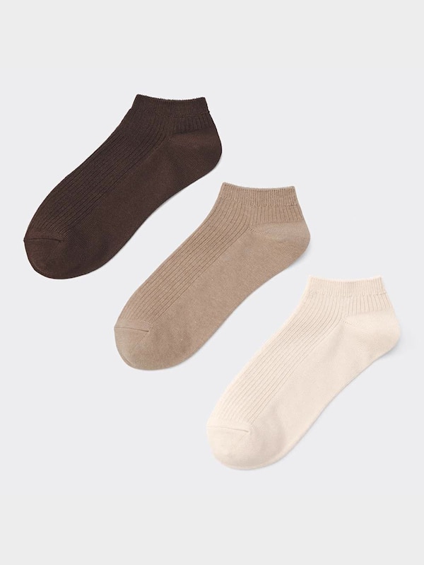 リブショートソックス3P(カラー)