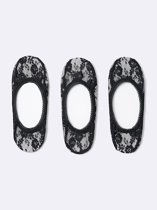 カバーソックス3P(レース)+E 【レディース】 【インナー・下着】【GU公式/ジーユー】 【BLACK】 カバーソックス3P(レース)+E 【レディース】 【インナー・下着】【GU公式/ジーユー】 【BLACK】
