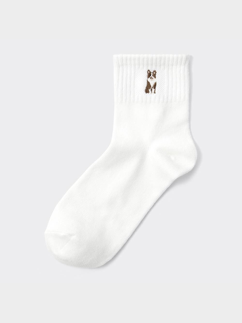 GU公式 | アンクルソックス(刺繍)