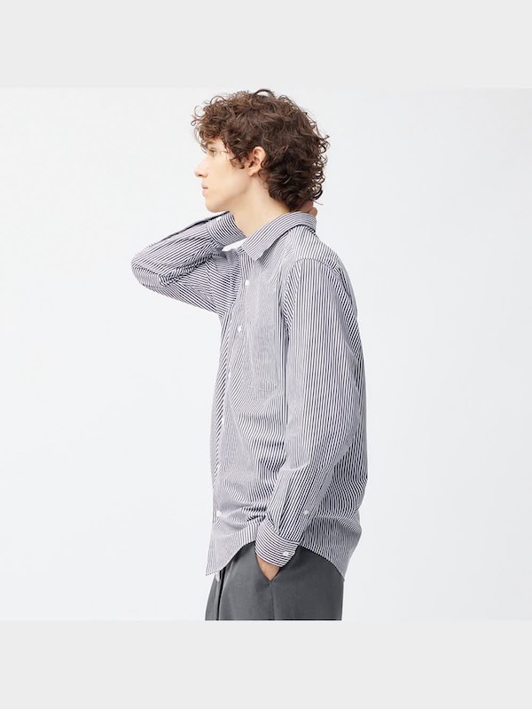 イージーケアレギュラーフィットシャツ(ストライプ)SW+E