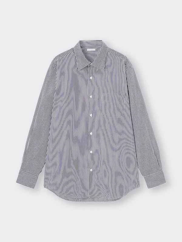 イージーケアレギュラーフィットシャツ(ストライプ)SW+E