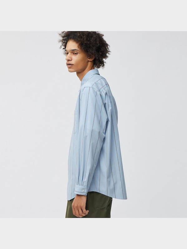 ブロードシャツ(長袖)(ストライプ)