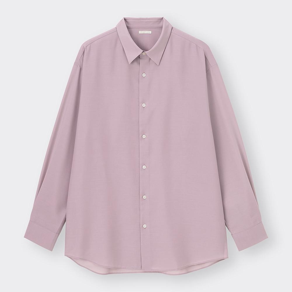 GU公式 | イージーケアシアーオーバーサイズシャツ(長袖)