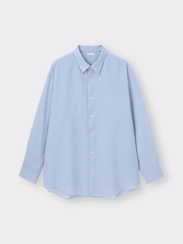 イージーケアシアーオーバーサイズシャツ(長袖)