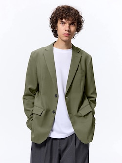 GU公式 | ウォッシャブルテーラードジャケットSW(セットアップ可能) 