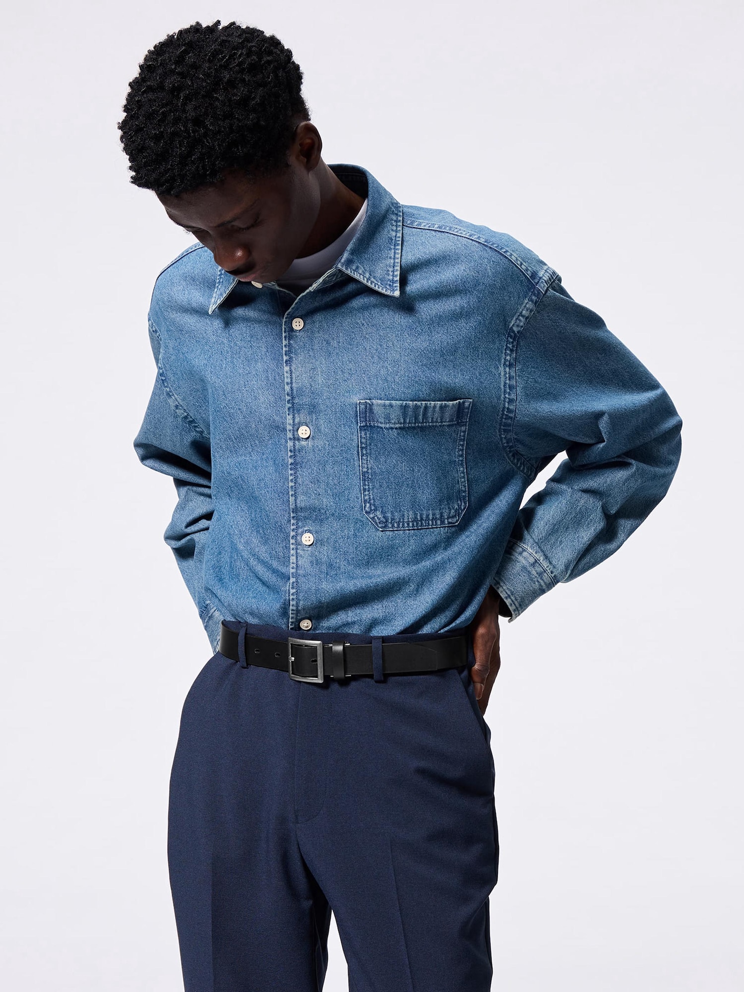 みの GU公式 | レザーギャリソンベルト(アジャスタブル)