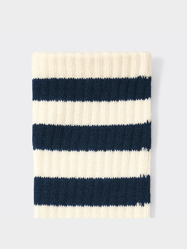 スタイルヒートレギュラーソックス(ボーダー)+E