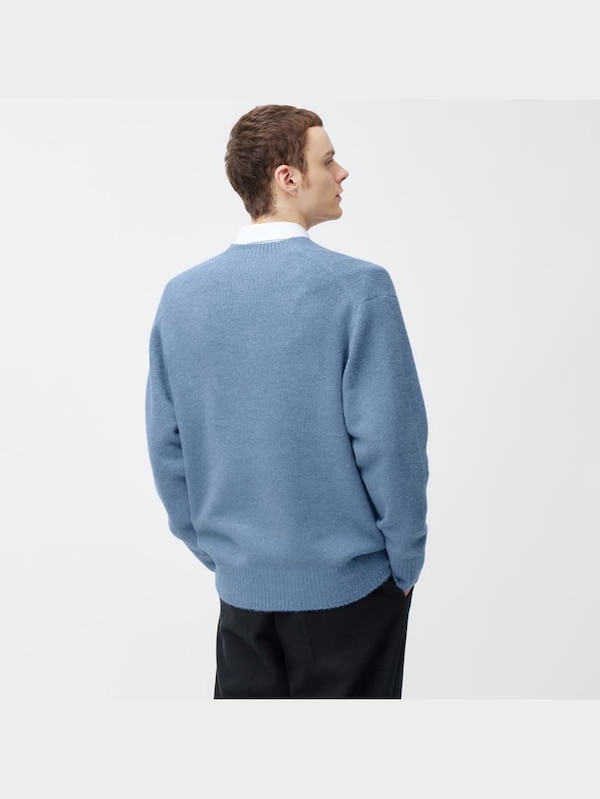 ブラッシュドヤーンVネックセーター(長袖)