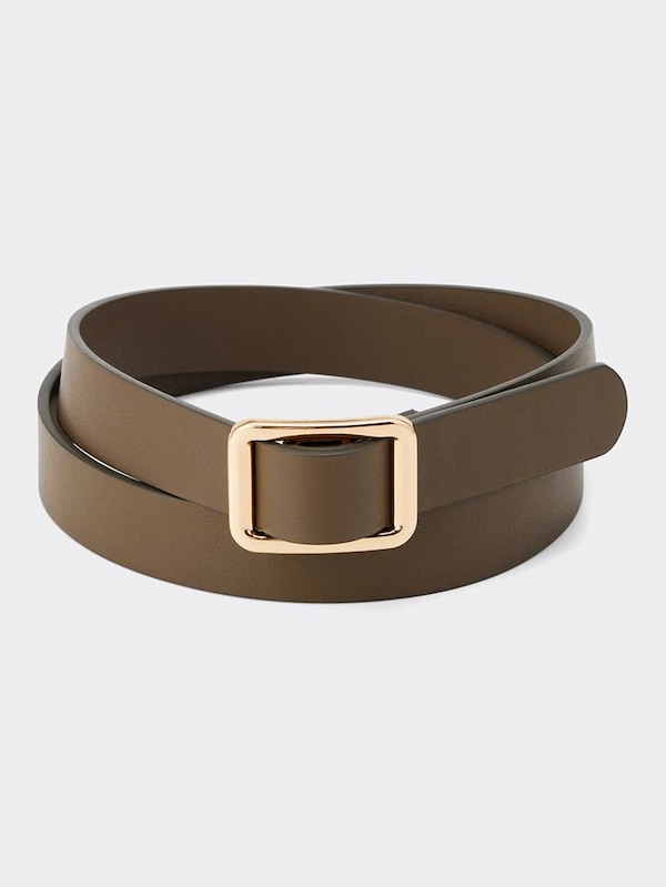 スクエアバックルホールレスベルト