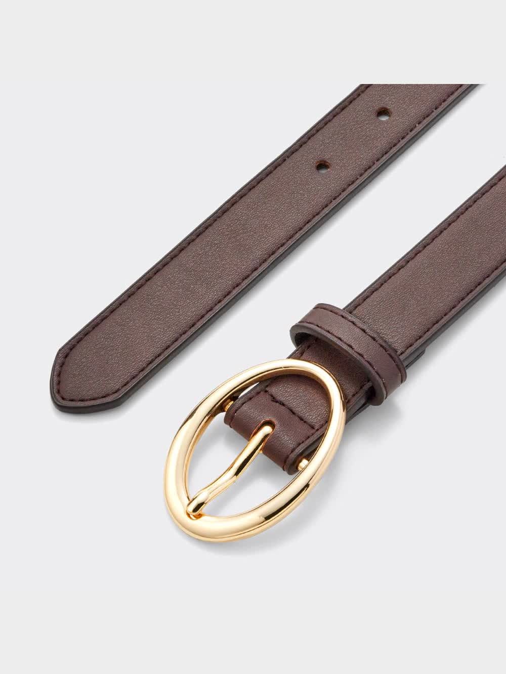 UES Round Buckle Belt – Black